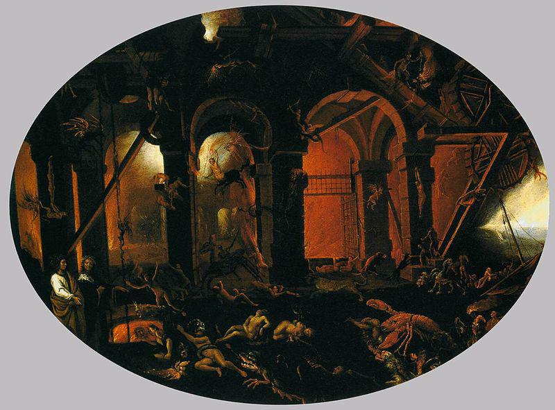 Filippo Napoletano Dante and Virgil in the Underworld oil painting image